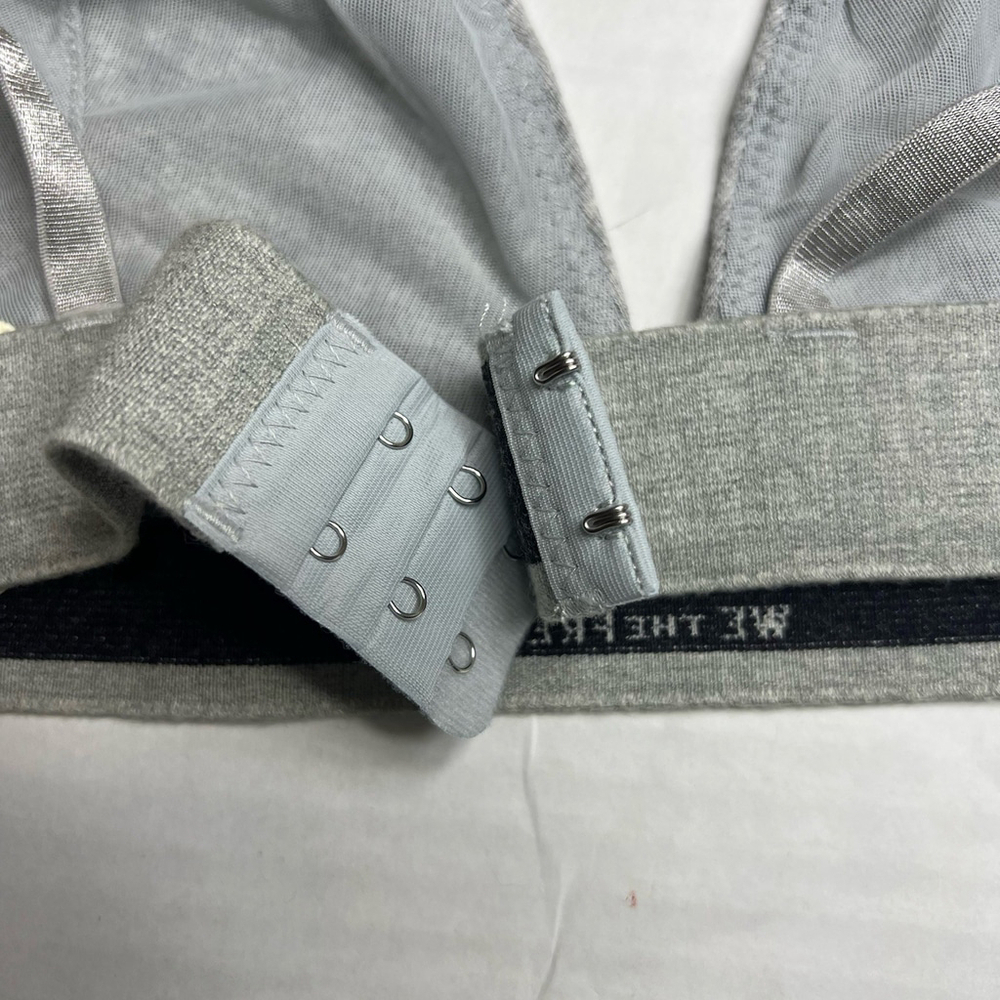 We The Free People Intimately Bralette Gray Adjustable Straps Clasp Closure L - Picture 4 of 6